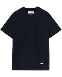 Jil Sander - Logo-Plaque Cotton T-Shirt - Lyst