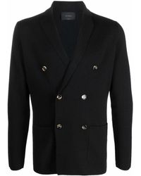 Dell'Oglio - Double-Breasted Merino Wool Blazer - Lyst