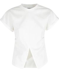LA PISCINE - Slit-Detail T-Shirt - Lyst
