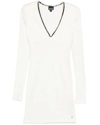Just Cavalli - Beaded V-Neck Mini Dress - Lyst