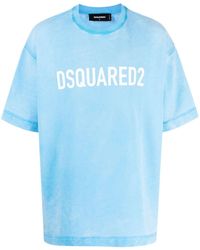DSquared² - Sweater Met Logoprint En Korte Mouwen - Lyst