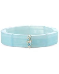 Sydney Evan - Aquamarine And Diamond Spacer Bracelet - Lyst