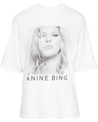 Anine Bing - Avi Kate Moss Cotton T-Shirt - Lyst