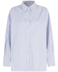 LA PISCINE - Button-Up Striped Shirt - Lyst