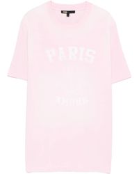 Maje - Embroidery Cotton T-Shirt - Lyst