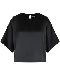 Jonathan Simkhai - Satin-Finish Crew-Neck Top - Lyst