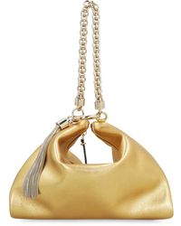 Jimmy Choo - Callie Metallic Leather Clutch Bag - Lyst
