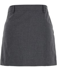 DUNST - Belt-Loop Panelled Mini Skirt - Lyst
