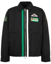 Pleasures - Records Patch-Detail Striped Jacket - Lyst