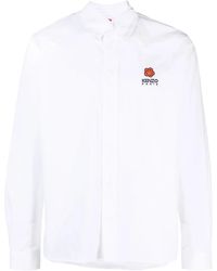 KENZO - Boke Flower Crest Casual Shirt Ls White - Lyst