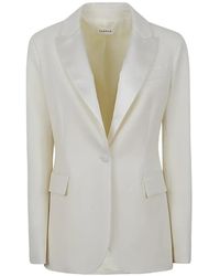 P.A.R.O.S.H. - Liliuxy Satin-Lapel Single-Breasted Blazer - Lyst