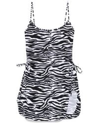 The Attico - Zebra Pattern Mini Dress - Lyst