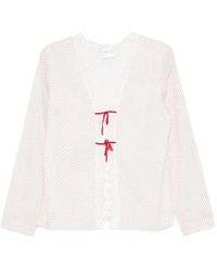 Posse - Marlowe Blouse Met Kanten Strikken - Lyst