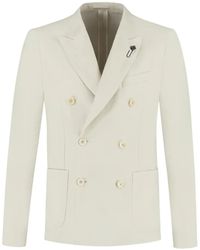 Lardini - Double-Breasted Patch-Pocket Blazer - Lyst