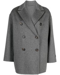 Brunello Cucinelli - カシミア ダブルコート - Lyst
