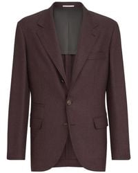 Brunello Cucinelli - Mouliné Virgin-Wool Twill Deconstructed Blazer - Lyst