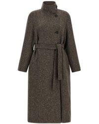 Brunello Cucinelli - Sparkling Chevron-Pattern Coat - Lyst