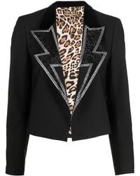 Philipp Plein - Rhinestone Cropped Blazer - Lyst