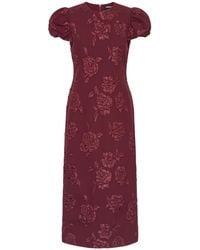 ROTATE BIRGER CHRISTENSEN - Jacquard Midi Puffy Dress - Lyst