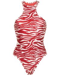 The Attico - Zebra-print Swimsuit - Lyst