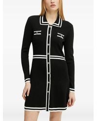 Morgan - Robe Courte Boutonnée À Bords Contrastants - Lyst