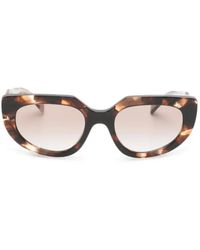 Prada - Tortoiseshell-Effect Geometric-Frame Sunglasses - Lyst