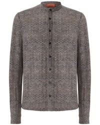 Missoni - Cashmere And Viscose Shirt With Band Collar - Lyst