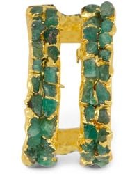 FENOMENA - Emerald Ear Cuff - Lyst