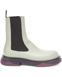 Jil Sander - Round-Toe Leather Ankle Boots - Lyst