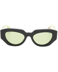 Gucci - Gafas De Sol Double G Con Montura Geométrica - Lyst