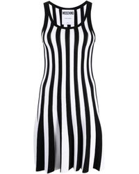 Moschino - Striped Ribbed-knit Minidress - Lyst
