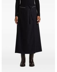 Peserico - Wrap-Style Belted Midi Skirt - Lyst