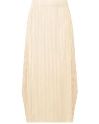 Pleats Please Issey Miyake - Midirock Mit Falten - Lyst
