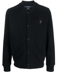PS by Paul Smith - Logo-embroidered Cotton Bomber Jacket - Lyst