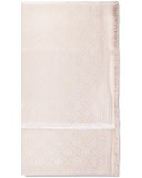 Tory Burch - Logo-Pattern Fringed-Edges Scarf - Lyst