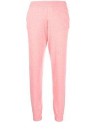 Sporty & Rich - Embroidered-logo Cashmere Track-pants - Lyst