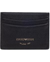 Emporio Armani - Leather Card Holder - Lyst