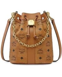 MCM - Borsa A Spalla Dessau Mini Con Monogramma - Lyst