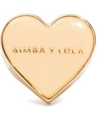 Bimba Y Lola - Ivory Enamel Heart Ring - Lyst