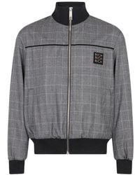 John Richmond - Prince Of Wales Check Bomber Jacket - Lyst