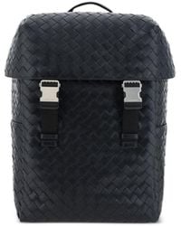 Bottega Veneta - Intrecciato Bucked Leather Backpack - Lyst