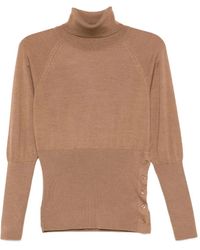 Simone Rocha - Getailleerde Top Met Hoge Hals - Lyst