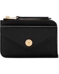 Tory Burch - T Monogram Pebble Envelope Zip Card Case - Lyst