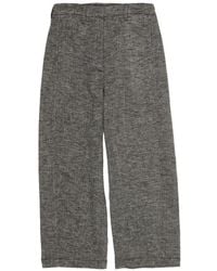 Bimba Y Lola - Wide-Leg Textured Trousers - Lyst