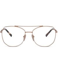 Prada - Brille Mit Geometrischem Gestell - Lyst