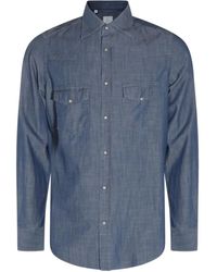 Eleventy - Denim Shirt - Lyst