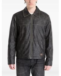 Guess - Faded-Effect Logo-Patch Jacket - Lyst