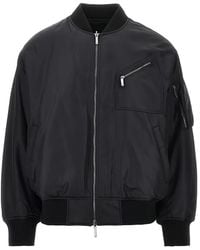 Emporio Armani - Logo-Patch Zip-Up Bomber Jacket - Lyst