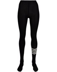 Thom Browne - Opaque Rib Tights W/ 4 Bars - Lyst