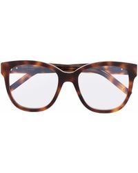 Saint Laurent - Tortoise-Shell Square Frames - Lyst